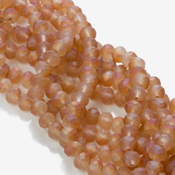 Kryształki oponki matowe frozen amber 6x8mm