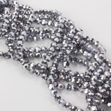 Kryształki kulki fasetowane 32 cuts full silver 6mm
