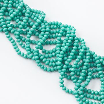 Kryształki oponki fasetowane green 5x6mm