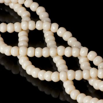 Kryształki drum ecru 6x8mm