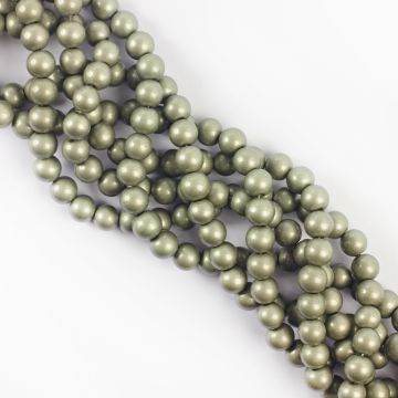 Koraliki szklane srebrne 8mm