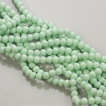 Koraliki szklane kulki miętowe 8mm