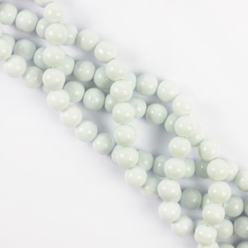 Koraliki szklane powlekane białe 10mm