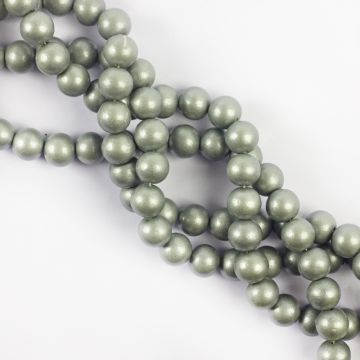 Koraliki szklane powlekane srebrne 10mm