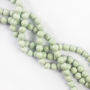 Koraliki szklane powlekane pistacjowe 10mm