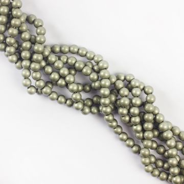 Koraliki szklane srebrne 6mm