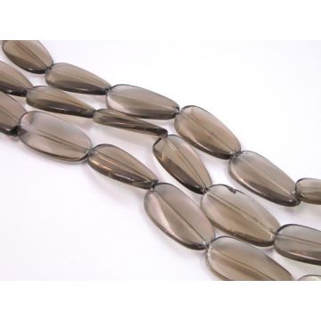 Szklane owale wygięte grafit 28mmx15mm