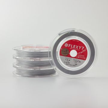 Miękka linka japońska siedmiostrunowa powlekana szara 0,5mm