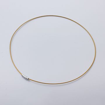 Linka stalowa z zapięciem 45cm oliwkowa 1mm