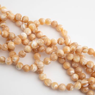 Masa perłowa kulka srebrzysta piaskowa 8mm