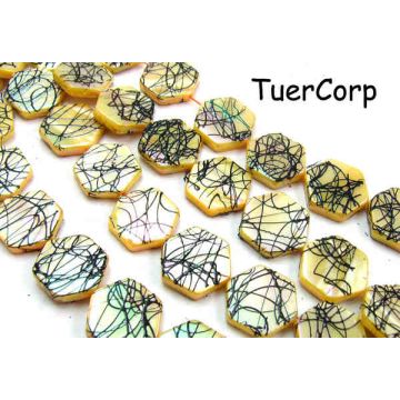 Masa perłowa oktagon malowany złoty 15mm