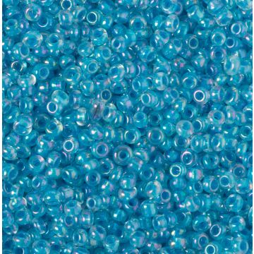 Koraliki NihBeads 12/0 Inside-Color Rainbow Crystal/ Aquamarine Line