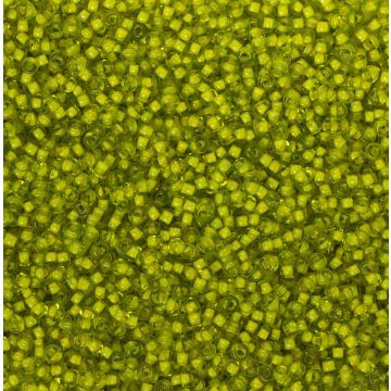 Koraliki NihBeads 12/0 Inside-Color Lime/ White Line