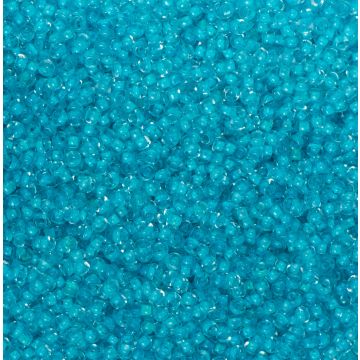Koraliki NihBeads 12/0 Inside-Color Crystal/ Blue Turquoise Line