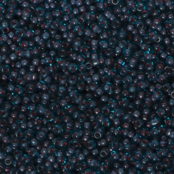 Koraliki NihBeads 12/0 Inside-Color Green Emerald/ Fucia Line