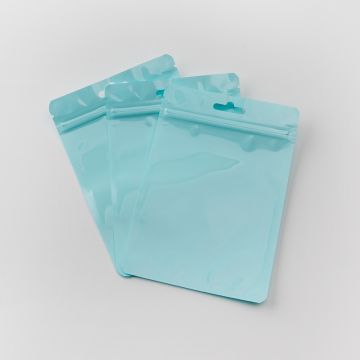 Woreczek z zamknięciem strunowym pastelowy miętowy 15x10,5cm