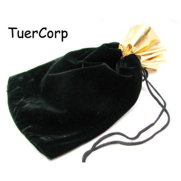 Woreczek z aksamitu czarny 18x15cm