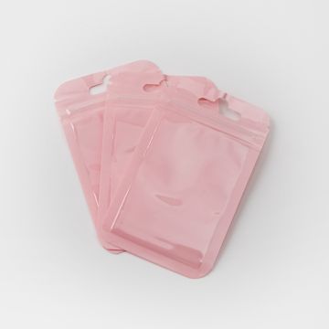 Woreczek z zamknięciem strunowym pastelowy różowy 10x6cm