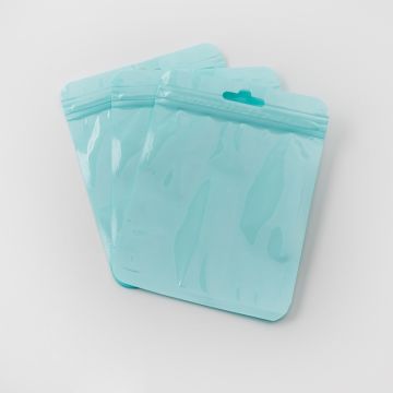 Woreczek z zamknięciem strunowym pastelowy miętowy 13x10cm