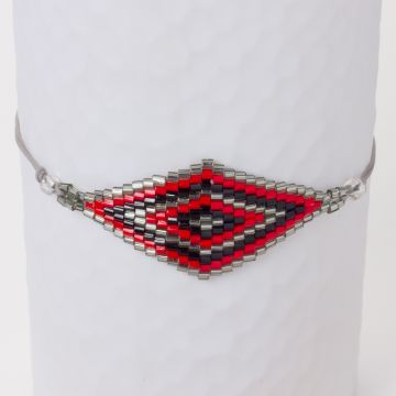 Bransoletka boho romb z koralików Matsuno