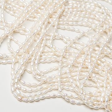 Perły naturalne hodowlane rice 3-4mm