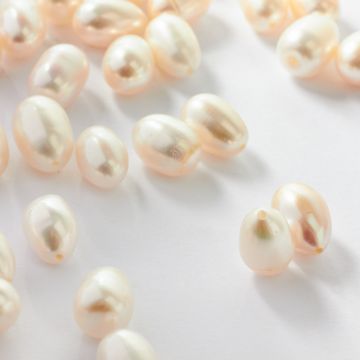 Perły naturalne do kolczyków krople białe 8mm