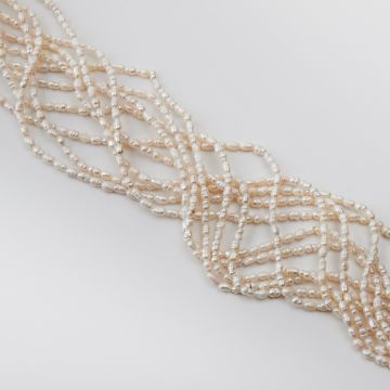 Perły naturalne rice hodowlane 5-5,5mm