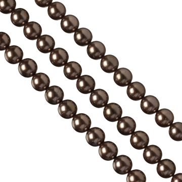 Perły seashell brązowe 12mm