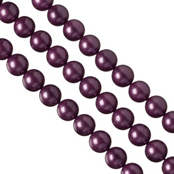 Perły seashell fioletowe 14mm