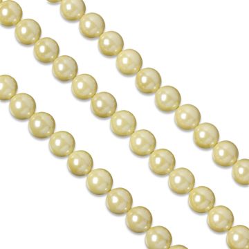 Perły seashell słomkowe 12mm