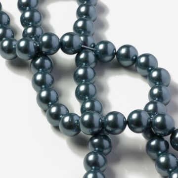 Perły seashell kulki szare 10mm