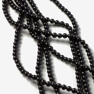 Perły ceramiczne kulki czarne 4mm