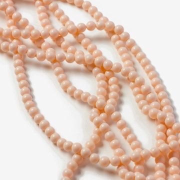 Perły seashell kulki cieliste 4mm