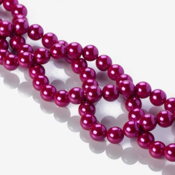 Perły seashell kulki fuksja 10mm