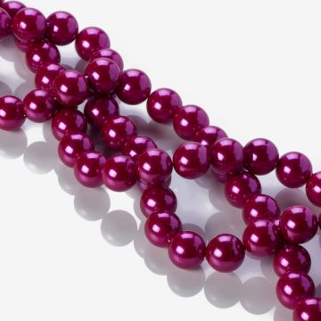 Perła seashell kulka fuksja 12mm