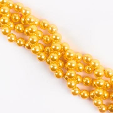 Perły seashell kulki złociste 10mm