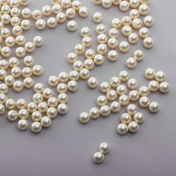 Perły do kolczyków seashell kulki ecru 8mm
