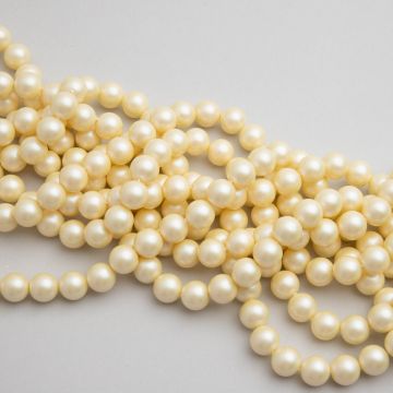 Perły ceramiczne kulki satynowe waniliowe 10mm