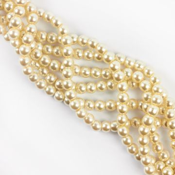 Perły szklane kremowe 8mm