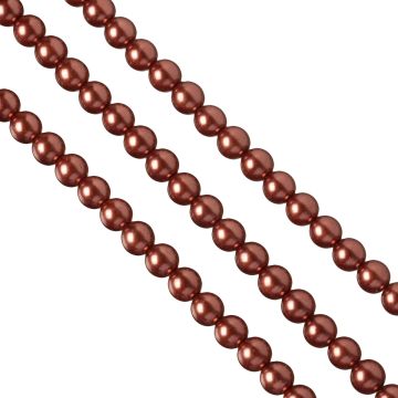 Perły szklane 10mm jasny brąz