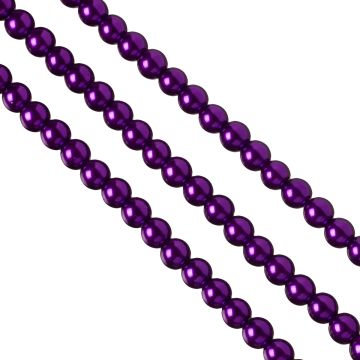 Perły szklane 10mm soczysty fiolet
