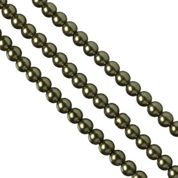 Perły szklane 10mm khaki