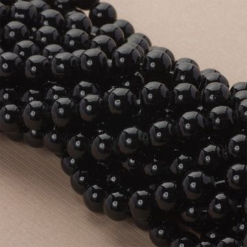 Perły szklane czarne 10mm