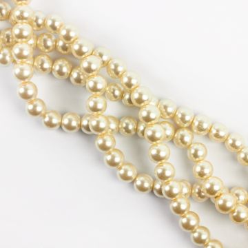Perły szklane kremowe 10mm