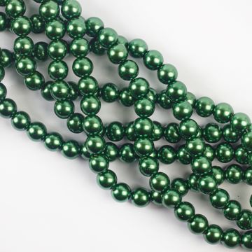 Perły szklane zielone 10mm