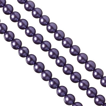 Perły szklane 12mm jasny fiolet