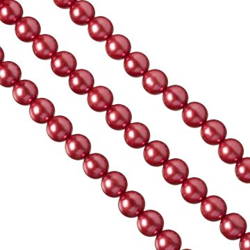 Perły szklane 12mm ciemny róż