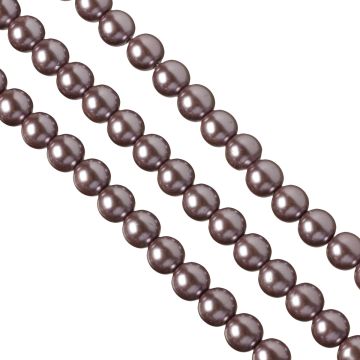 Perły szklane 12mm wrzosowe