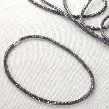 Naszyjnik star dust silver shade 6mm