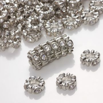 Przekładka oponka z kryształkami falująca crystal 4x11mm